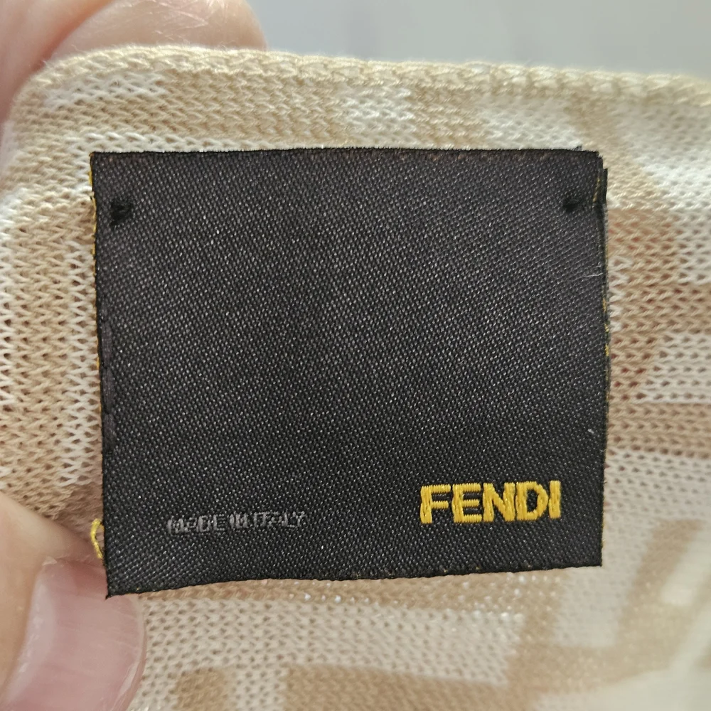 Fendi Beige Monogram Scarf - Picture 5 of 10
